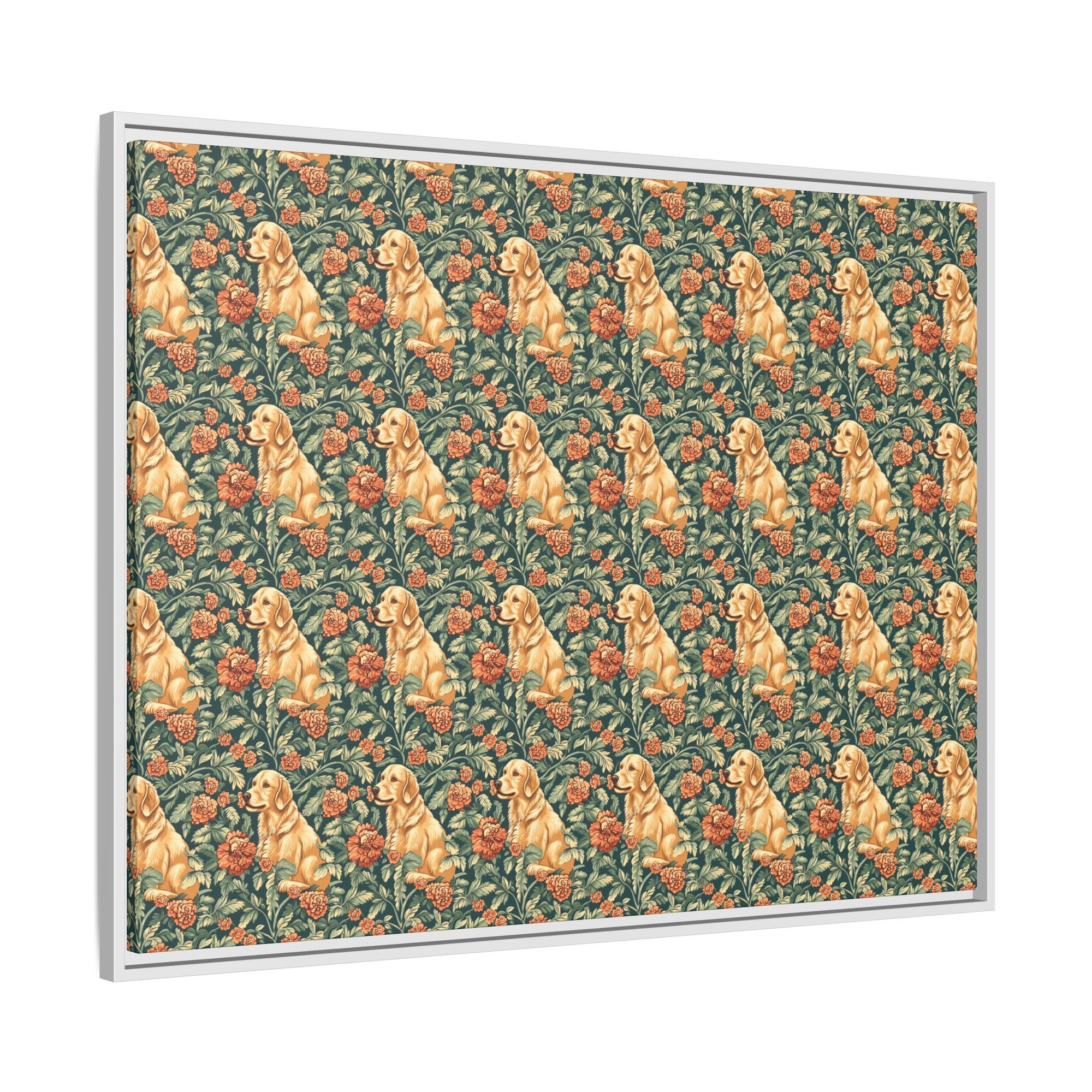 Blooming Goldie Glam Matte Canvas, Framed