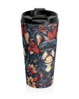 Gothic Rose Bulldog Noir Enchantment Stainless Steel Travel Mug