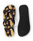 Golden Paws Floral Frenchie Flip Flops