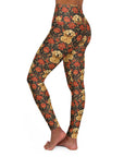 Golden Pawsatronic Tapestry High Waisted Yoga Leggings