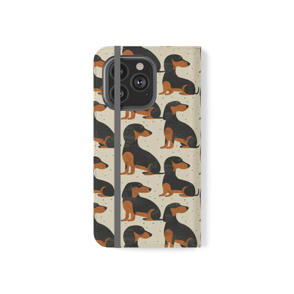 Whimsical Dachsund Dreamcatcher Flip Cases