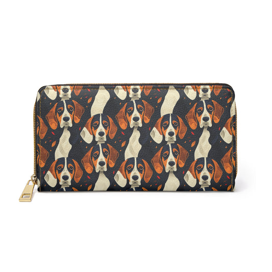 Beagle Glimmer Gaze Glamour Zipper Wallet