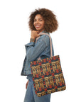 Yorkie Charm Twins Canvas Tote Bag