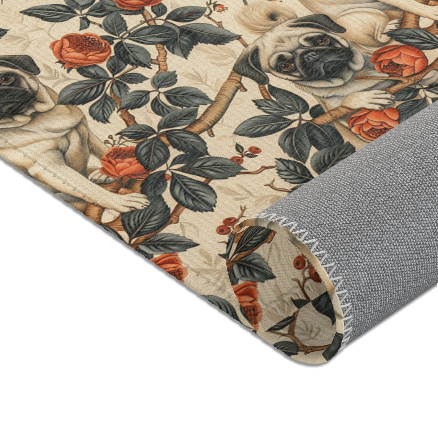 The Pug Elysium - Creamy Luxury Area Rug