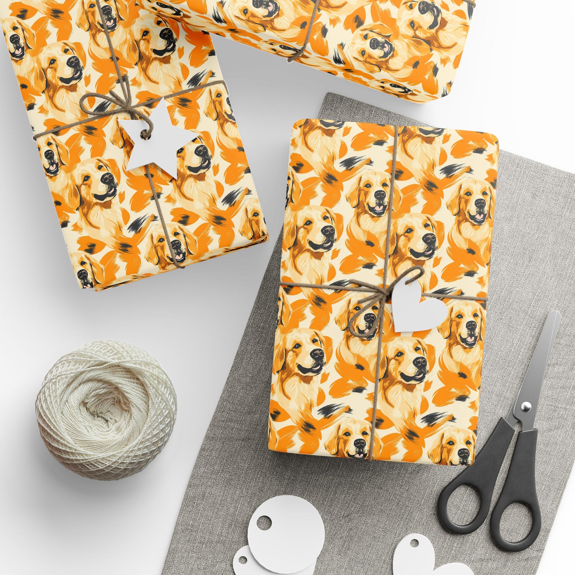 Golden Glitz &#39;n Glamour Woofwear Wrapping Paper