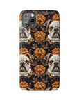 Bloomingly Bulldogistic Bouquet Slim Phone Cases