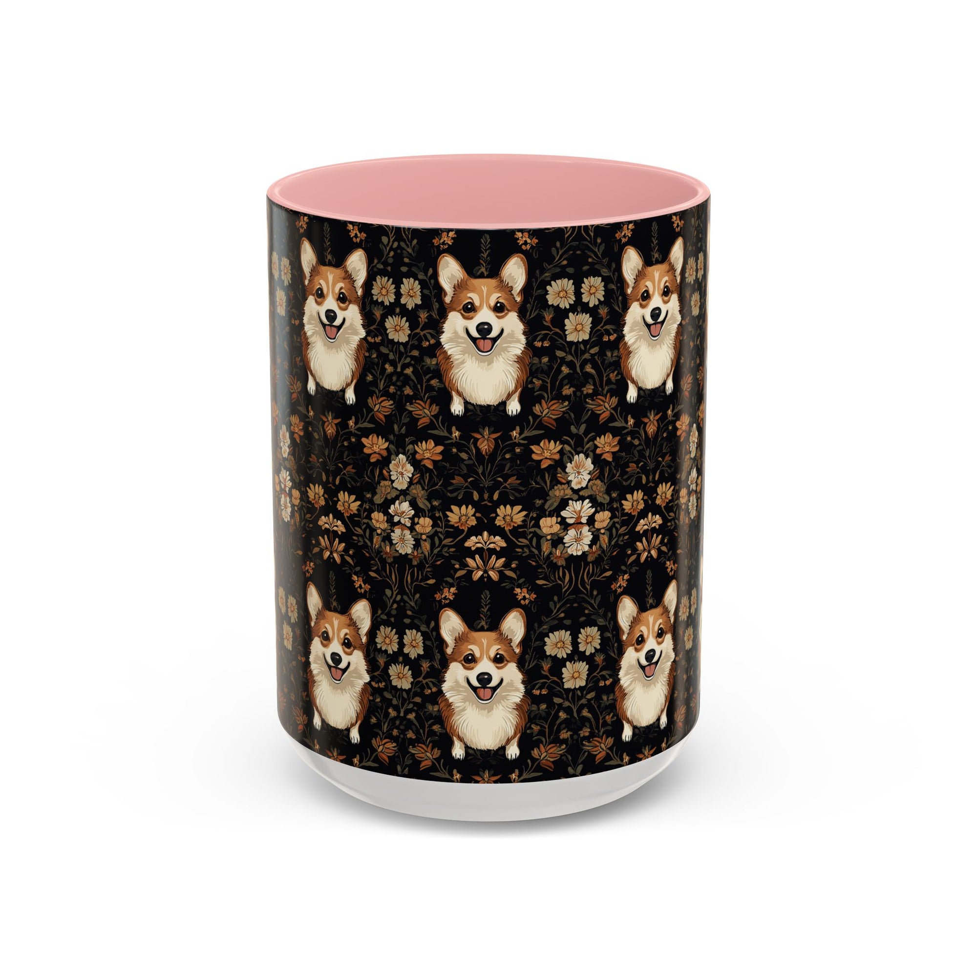 Nighttime Corgi Glow Stride Accent Coffee Mug