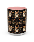 Nighttime Corgi Glow Stride Accent Coffee Mug