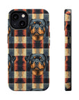 Pawsome Rottweiler Royalty Plaid Magnetic Tough Cases