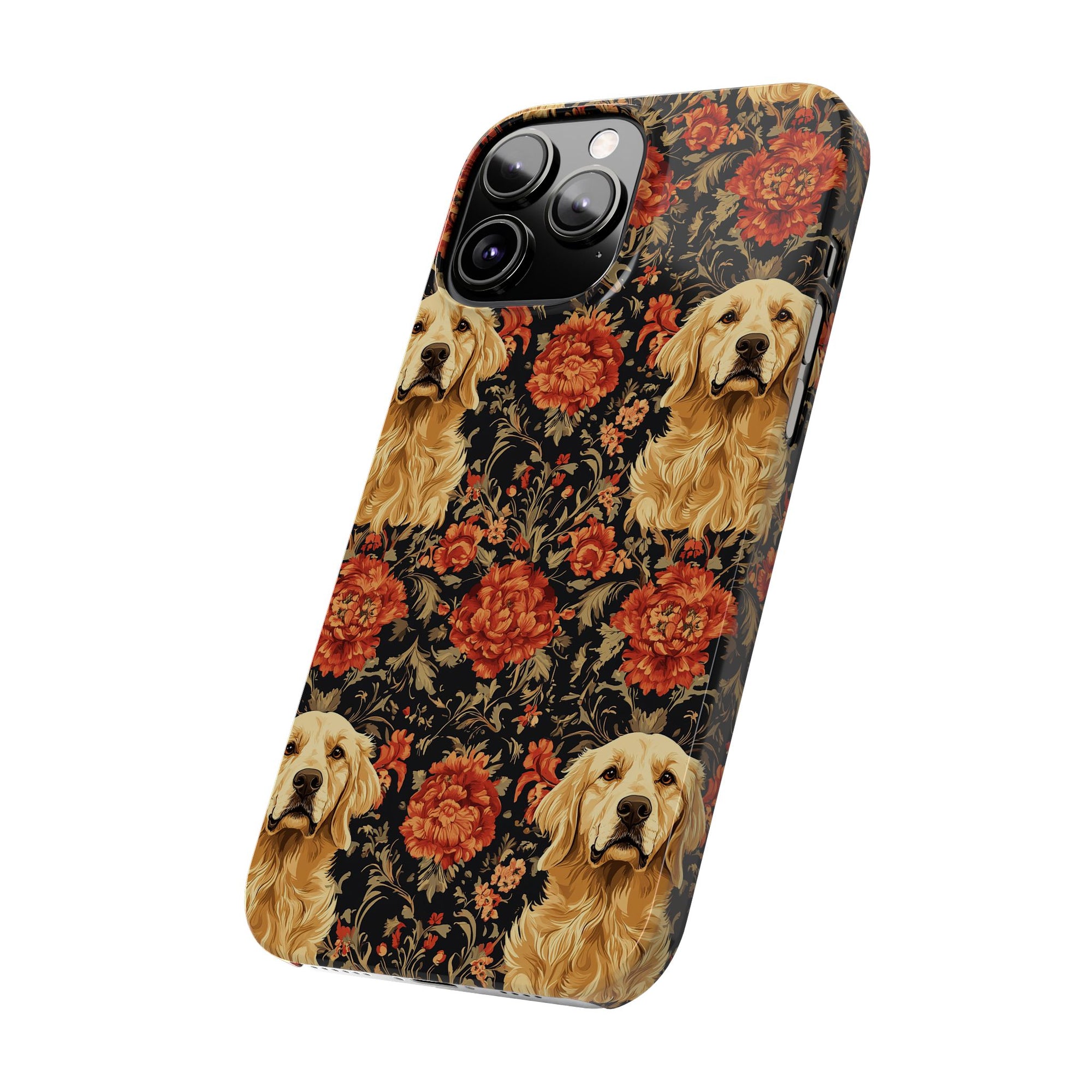 Golden Pawsatronic Tapestry Slim Phone Cases