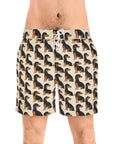 Whimsical Dachsund Dreamcatcher Men's Mid-Length Swim Shorts