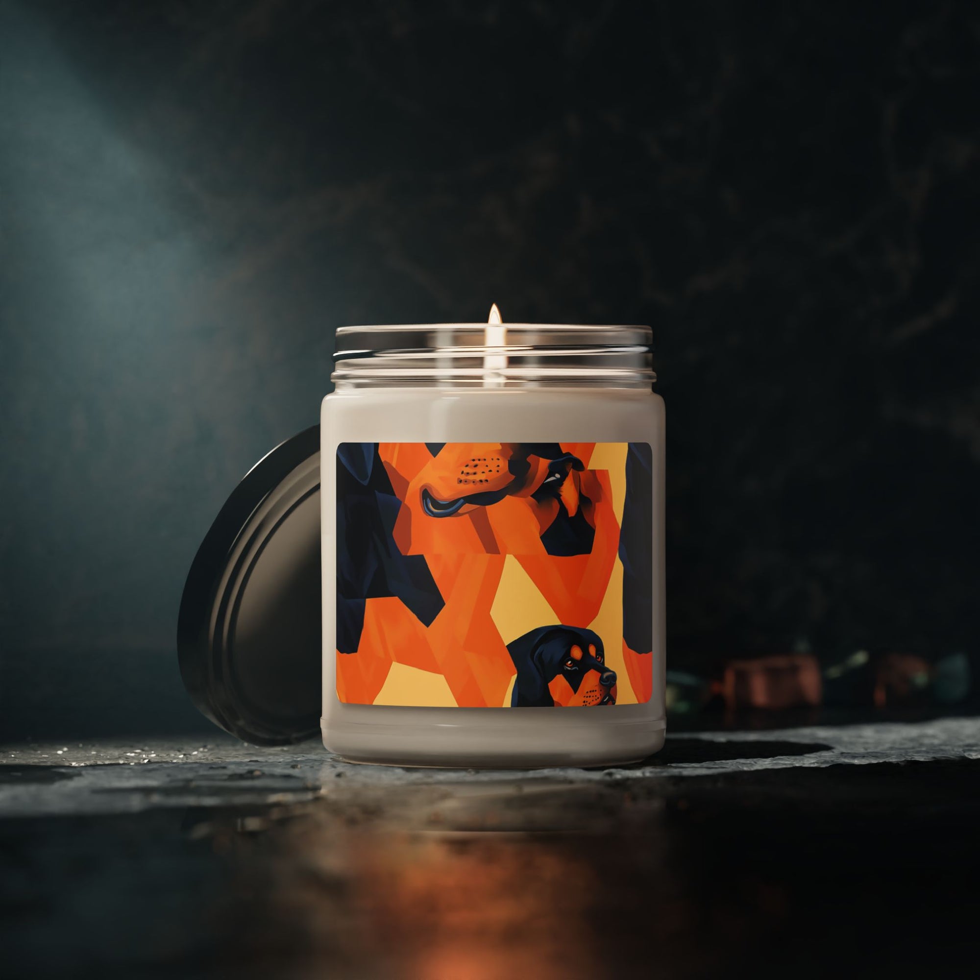 Rottweiler Chic Pawsitivity Scented Soy Candle