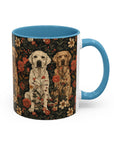 Blossoming Labradors Bouquet Accent Coffee Mug