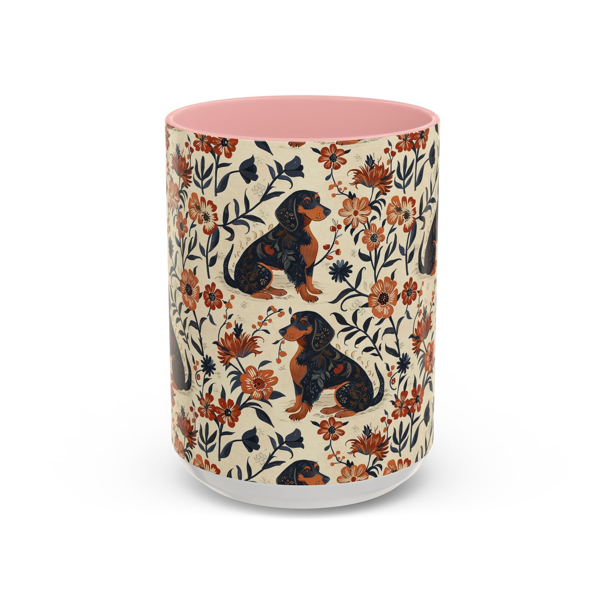 Blossoming Dachshunds Delight Accent Coffee Mug