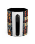 Pawsome Rottweiler Royalty Plaid Accent Coffee Mug