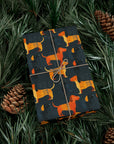 Dapper Dachshund Noir Glow Gift Wrap Papers