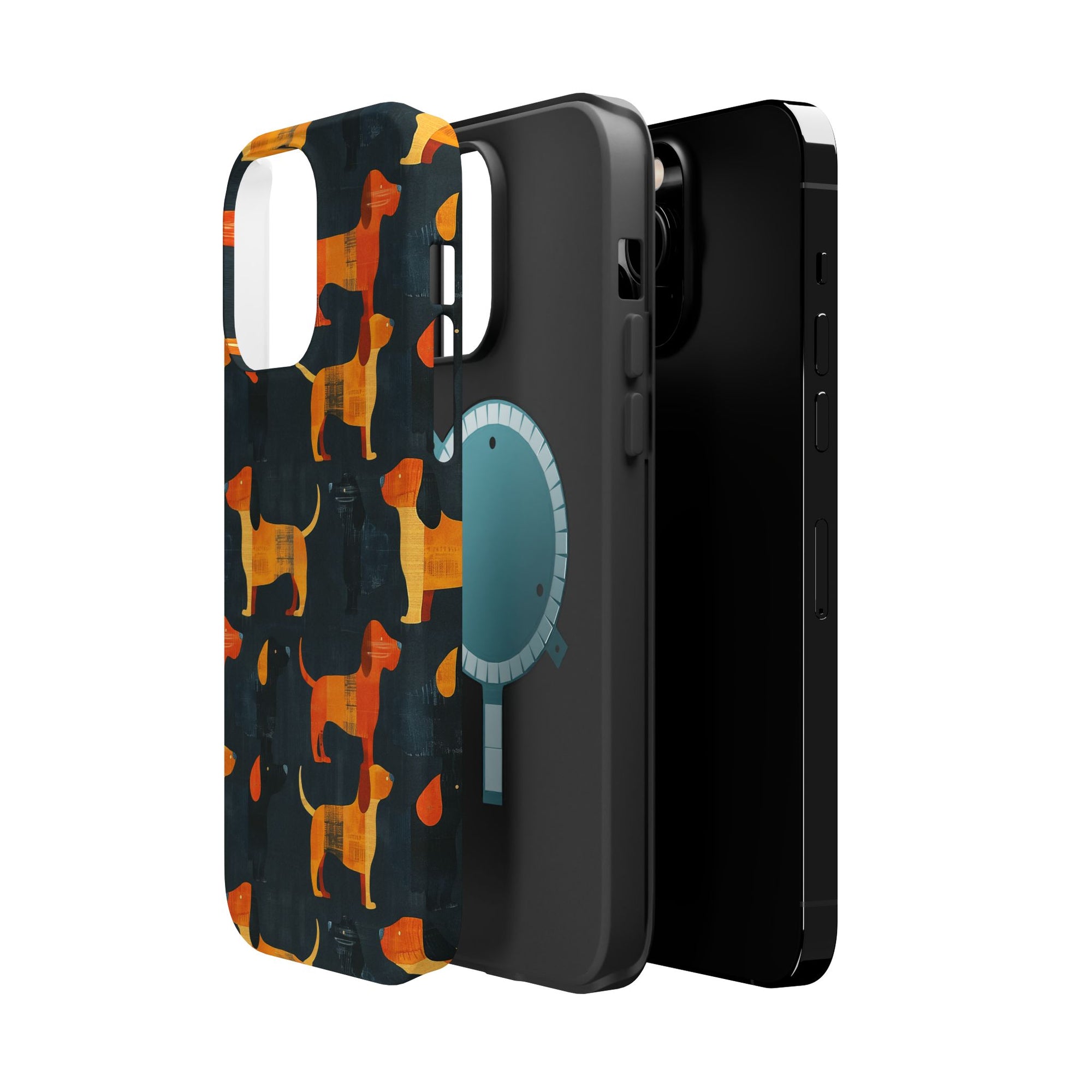 Dapper Dachshund Noir Glow Magnetic Tough Cases