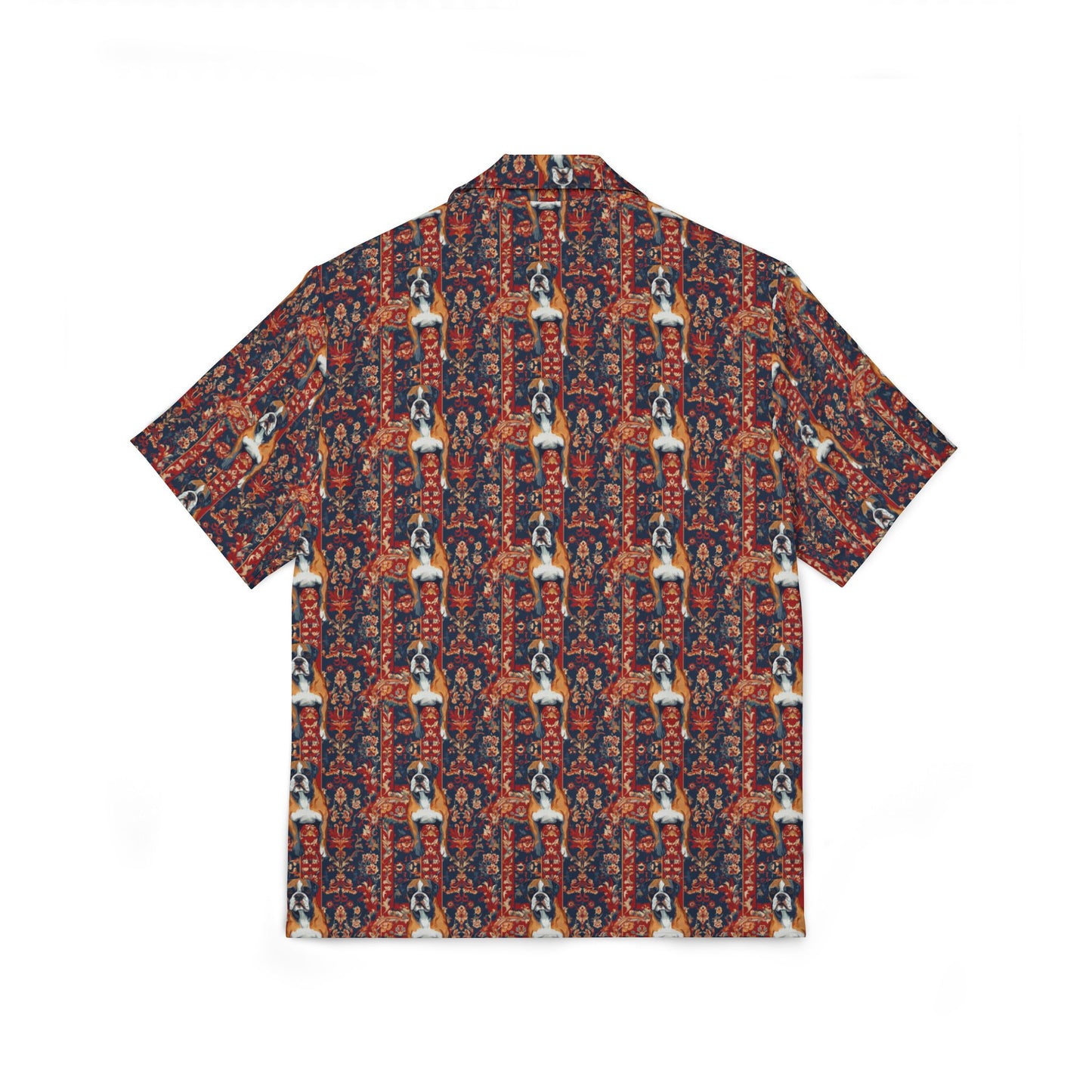 Boxer Blossom Tapestry Delight Men's Hawaiian Camp Shirt