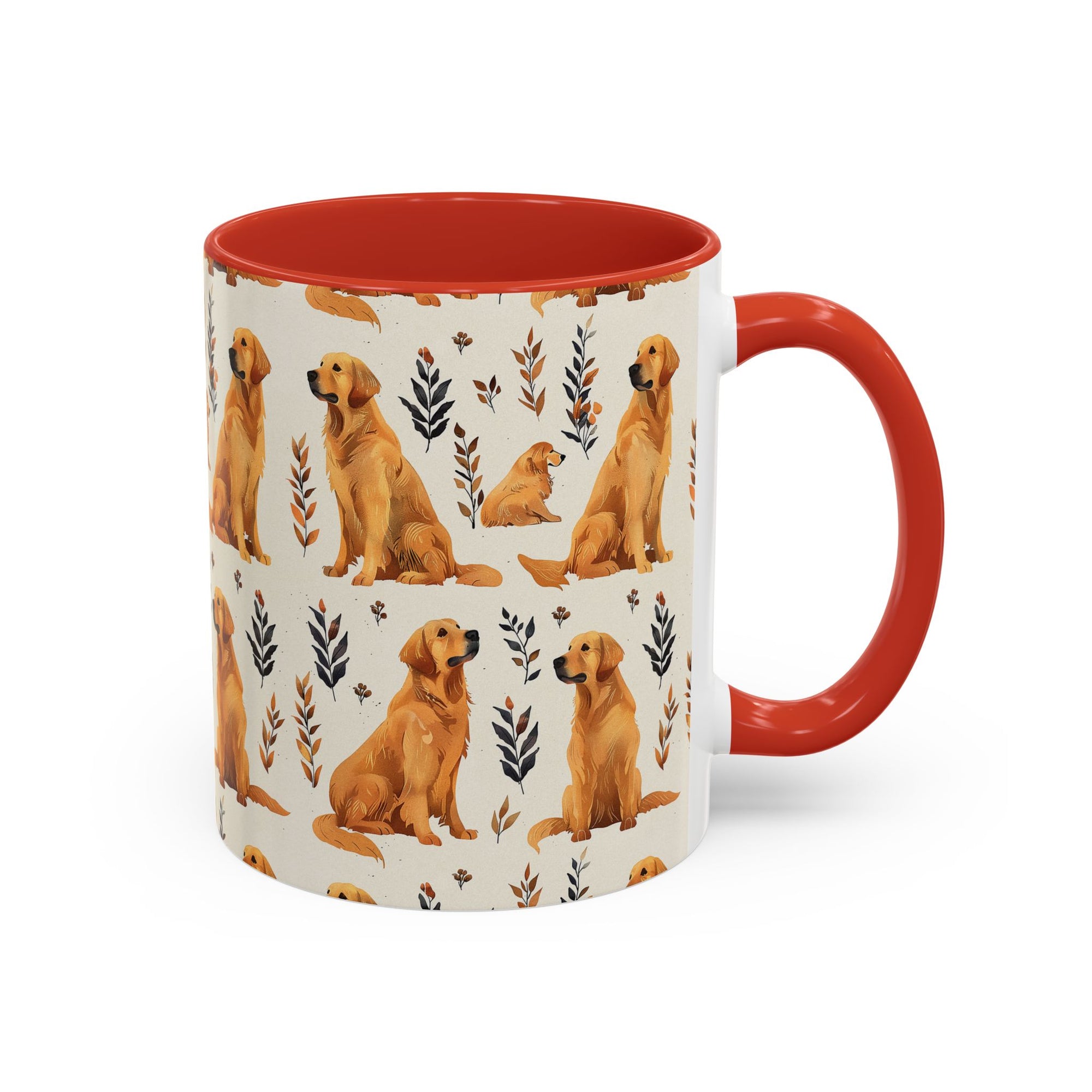 Golden Glamour Paws - Luxe Licks for Regal Retrievers Accent Coffee Mug