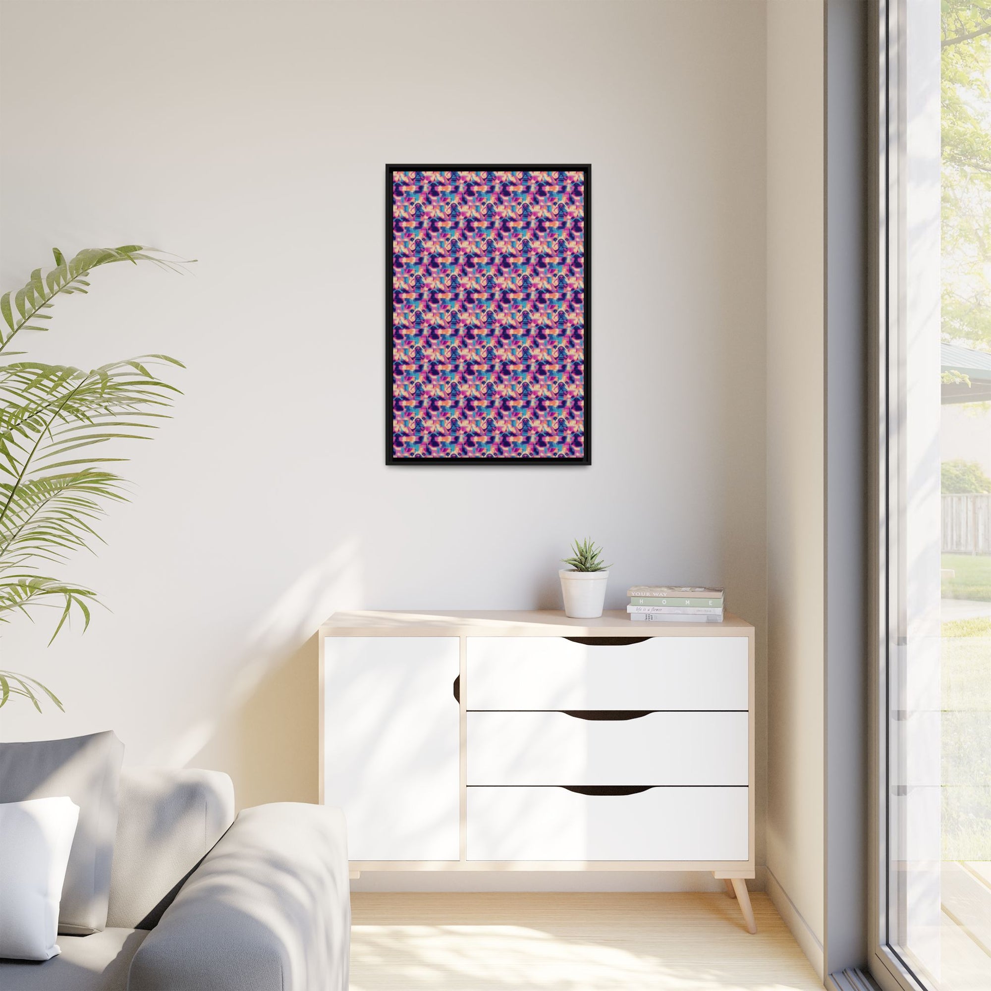 Dazzling Bulldog Chic Matte Canvas, Framed