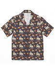 Bulldog Blossom Bonanza Men's Hawaiian Camp Shirt