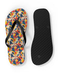 Bloom Pup Frenchietastic Splatter Flip Flops