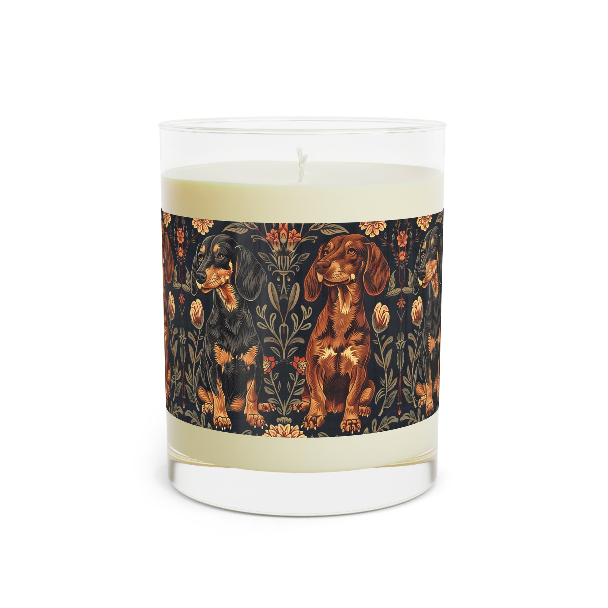 Dapper Dachshund Embroidery Elegance Scented Candle