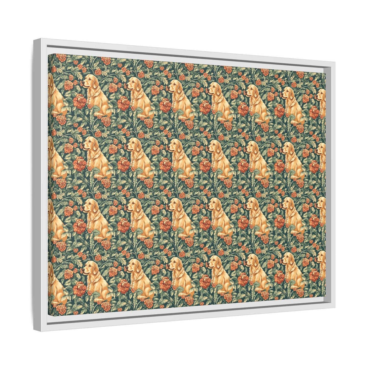 Blooming Goldie Glam Matte Canvas, Framed