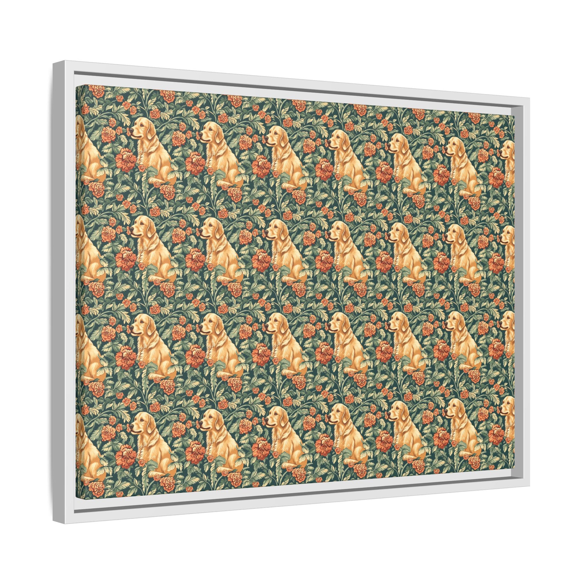 Blooming Goldie Glam Matte Canvas, Framed