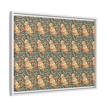 Blooming Goldie Glam Matte Canvas, Framed