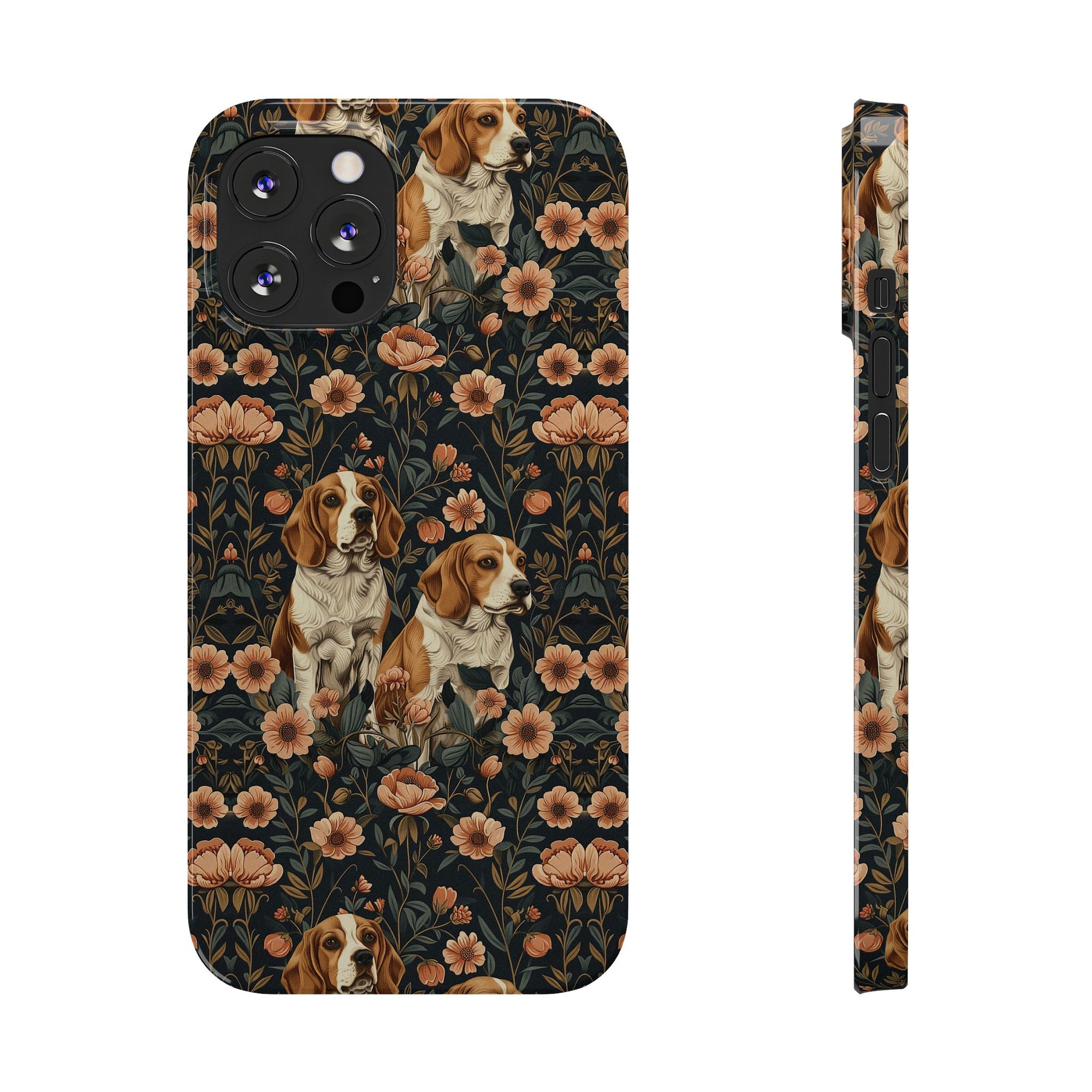 Beagle Blossom Bonanza Slim Phone Cases