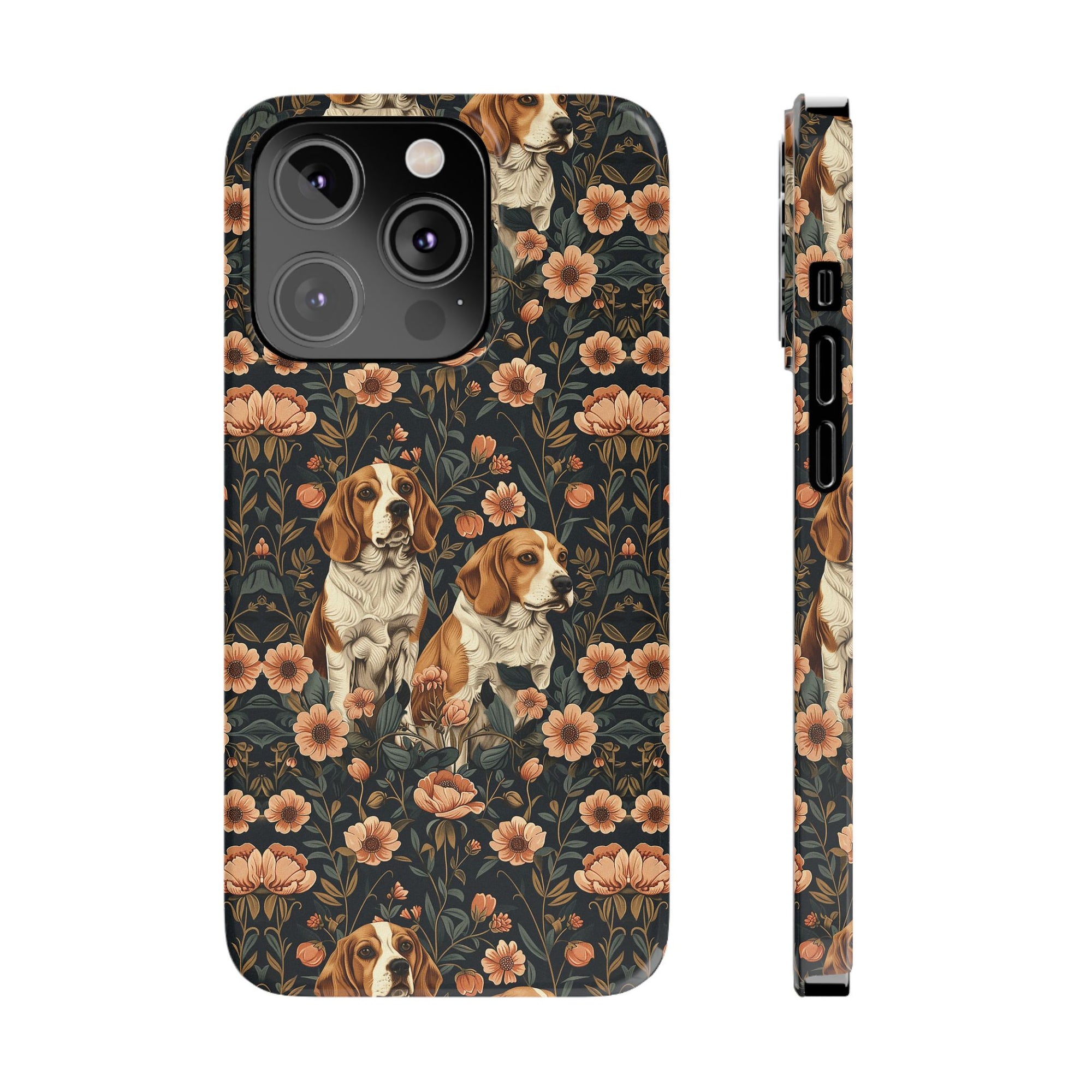 Beagle Blossom Bonanza Slim Phone Cases