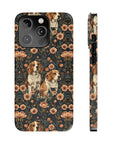 Beagle Blossom Bonanza Slim Phone Cases