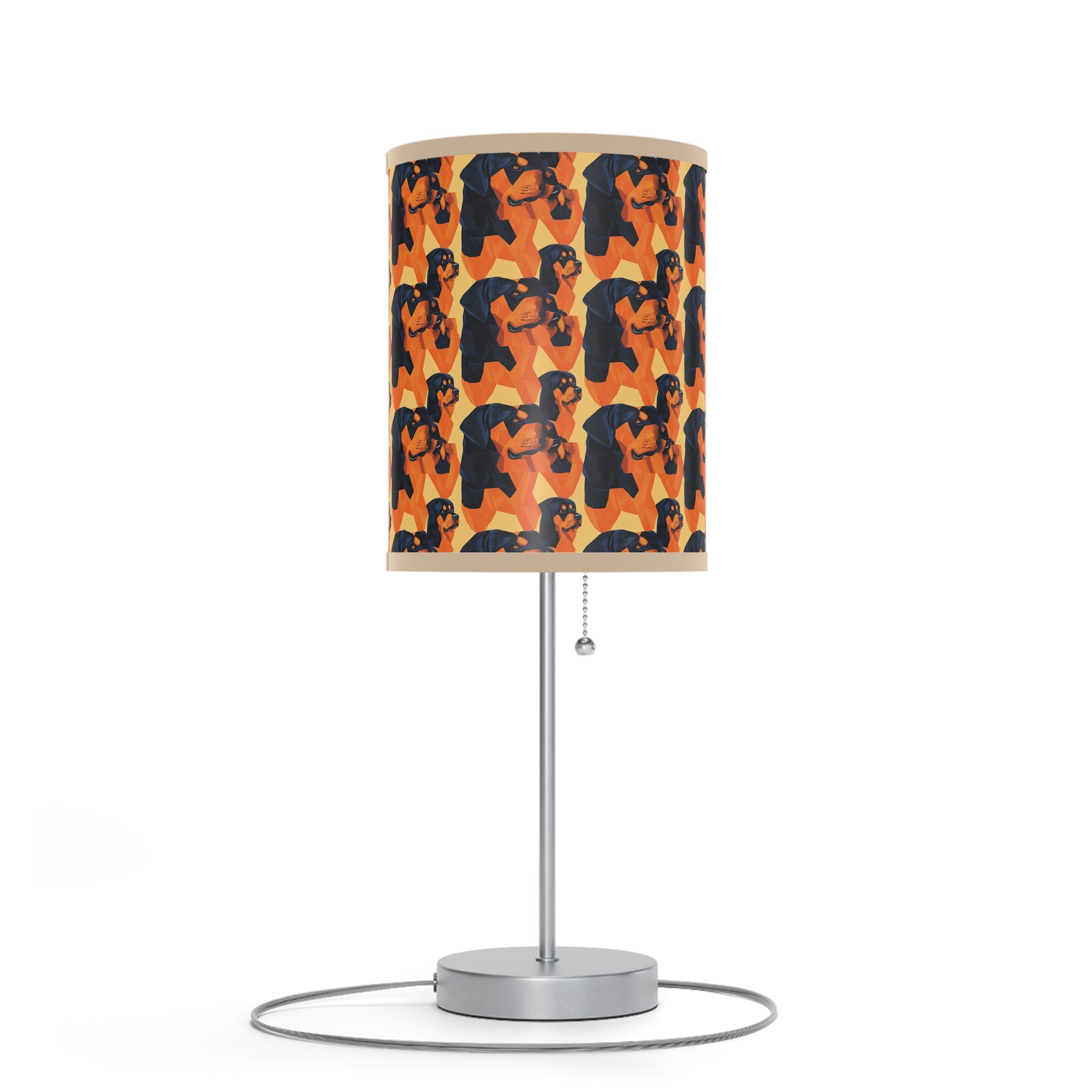 Rottweiler Chic Pawsitivity Lamp on a Stand