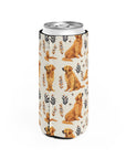 Golden Glamour Paws - Luxe Licks for Regal Retrievers Slim Can Cooler