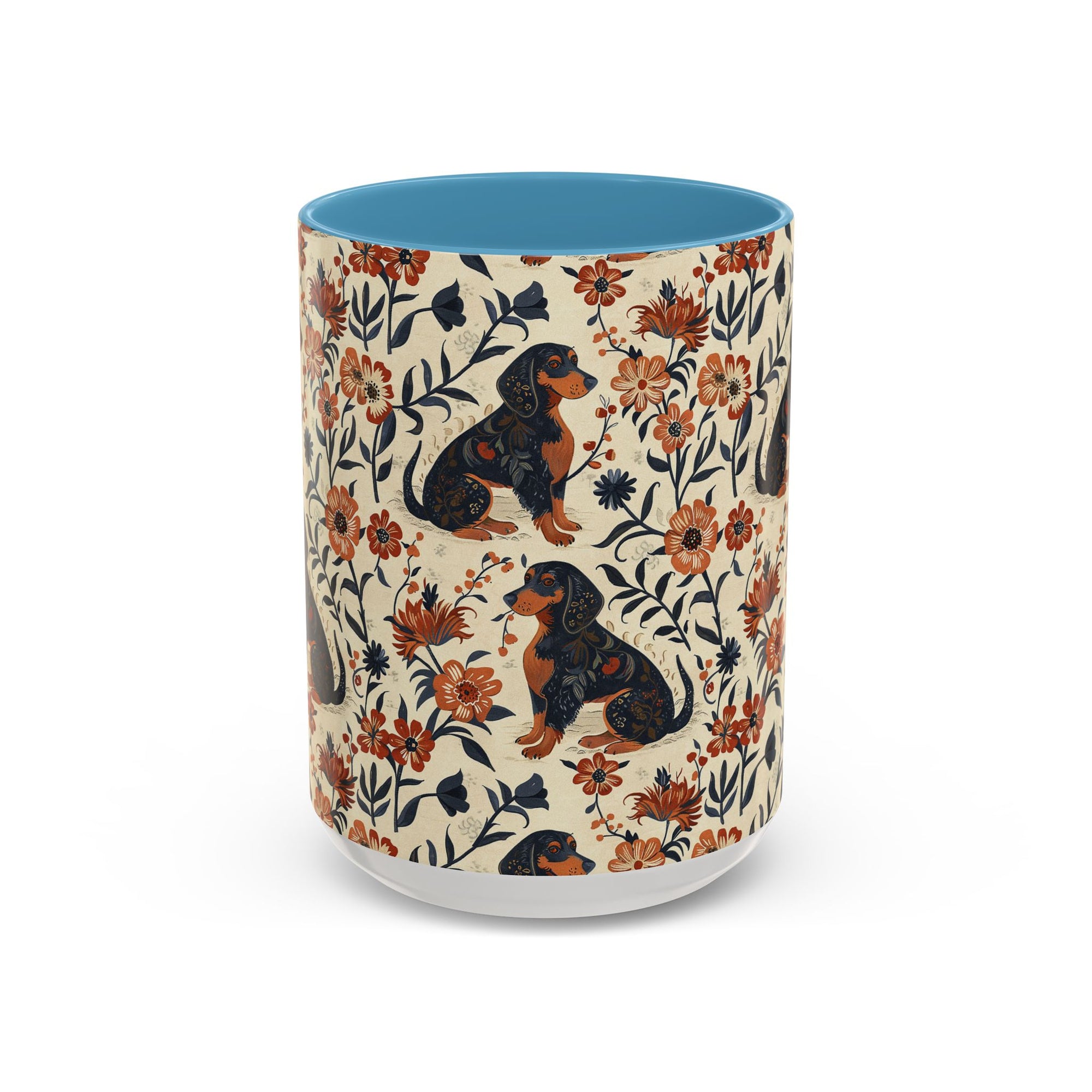 Blossoming Dachshunds Delight Accent Coffee Mug