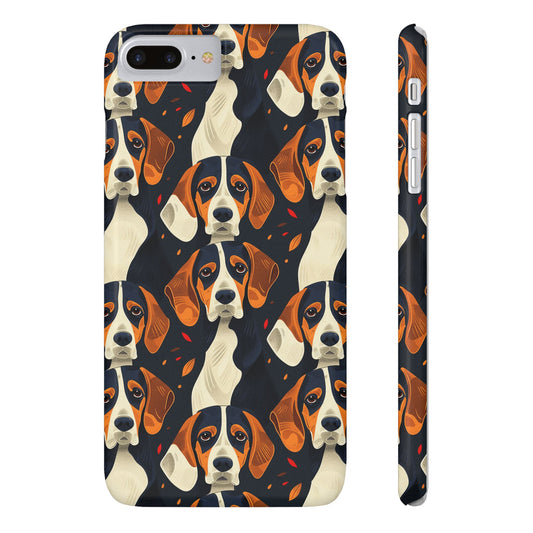 Beagle Glimmer Gaze Glamour Slim Phone Cases