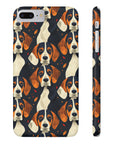 Beagle Glimmer Gaze Glamour Slim Phone Cases