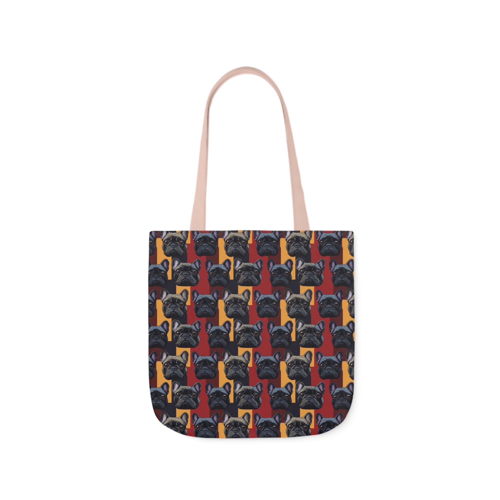 Chic Canine Checkmate - Frenchie Edition Canvas Tote Bag