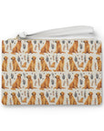 Golden Glamour Paws - Luxe Licks for Regal Retrievers Clutch Bag