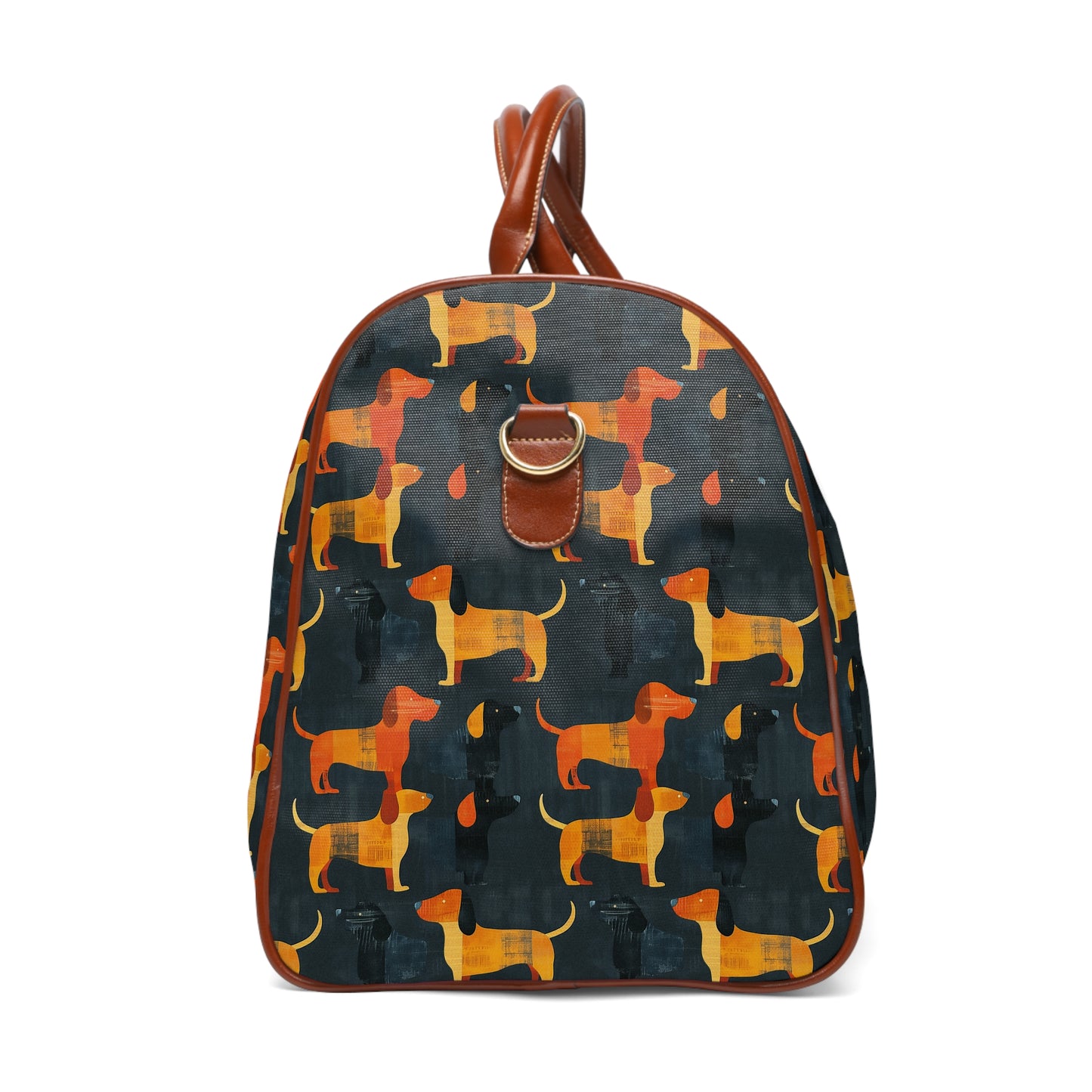 Dapper Dachshund Noir Glow Waterproof Travel Bag