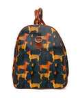 Dapper Dachshund Noir Glow Waterproof Travel Bag