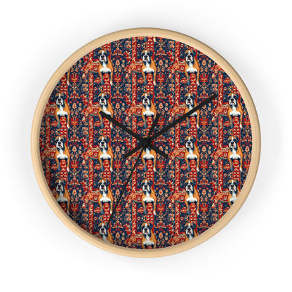 Boxer Blossom Tapestry Delight Wall Clock