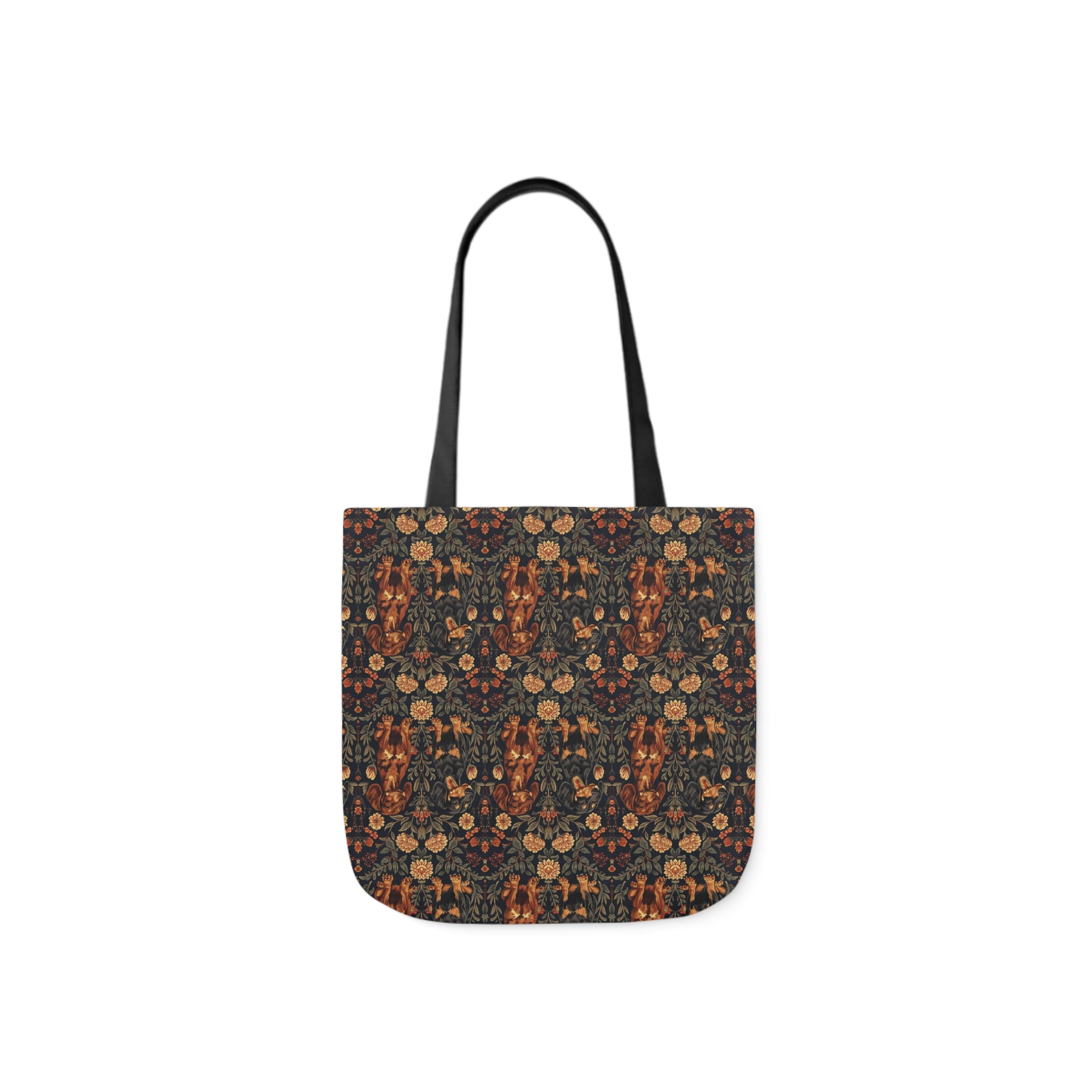 Dapper Dachshund Embroidery Elegance Canvas Tote Bag