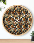 Beagle Blossoms Wall Clock