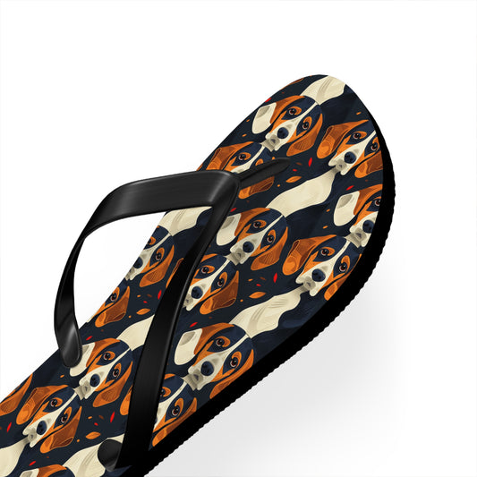 Beagle Glimmer Gaze Glamour Flip Flops