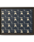 Frenchie Celestial Soar Matte Canvas, Framed