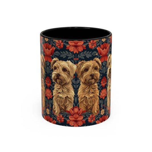 Yorkie Charm Twins Accent Coffee Mug