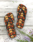 Golden Pawsatronic Tapestry Flip Flops