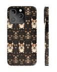 Nighttime Corgi Glow Stride Slim Phone Cases